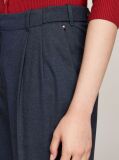 Blue Flannel Relaxed Straight Leg Trousers  Women