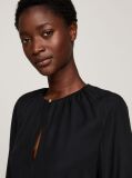 Black Gathered Fit And Flare Mini Dress  Women