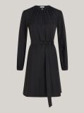 Black Gathered Fit And Flare Mini Dress  Women
