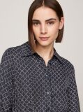 Multi Hilfiger Monotype Belted Midi Shirt Dress  Women