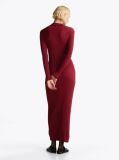 Red Ribbed Bodycon Maxi Jumper Dress  Women