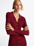 Red Ribbed Bodycon Maxi Jumper Dress  Women