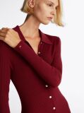 Red Ribbed Bodycon Maxi Jumper Dress  Women