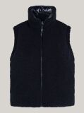 Blue Reversible Teddy Down Vest  Women