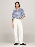 Beige White High Rise Straight Leg Jeans  Women