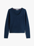 Blue Pure Wool V-Neck Jumper  Women
