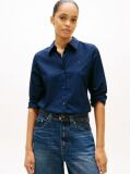 Blue Stretch Regular Long-Sleeve Shirt  Women