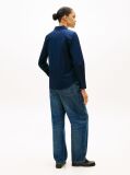 Blue Stretch Regular Long-Sleeve Shirt  Women