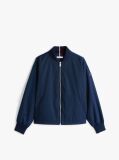 Blue Water Repellent Padded Bomber Jacket  Women