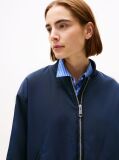 Blue Water Repellent Padded Bomber Jacket  Women