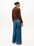 Brown Pure Wool Cable Knit Jumper  Women