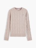 Beige Pure Wool Cable Knit Jumper  Women