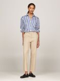 Beige Slim Straight Leg Ankle Trousers  Women