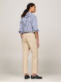 Beige Slim Straight Leg Ankle Trousers  Women