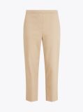 Beige Slim Straight Leg Ankle Trousers  Women