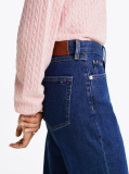 Blue Mid Rise Straight Leg Jeans  Women