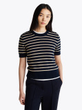Multi Short Sleeve Crew Neck Jumper  Women