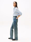Blue High Rise Relaxed Bootcut Jeans  Women