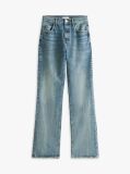 Blue High Rise Relaxed Bootcut Jeans  Women