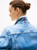 Blue Faded Slim Denim Jacket  Women