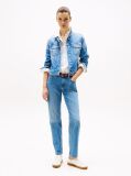 Blue Faded Slim Denim Jacket  Women