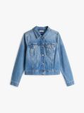 Blue Faded Slim Denim Jacket  Women