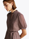 Multi Print Pleated Fit And Flare Dress  Women