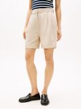 Beige Pleated Shorts  Women