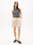 Beige Pleated Shorts  Women
