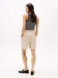 Beige Pleated Shorts  Women