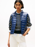 Blue Ultra Light Down Mock Neck Gilet  Women