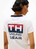 Beige Hilfiger Sailing Relaxed Back Logo T-Shirt  Women