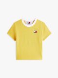 Yellow Hilfiger Sailing Relaxed Back Logo T-Shirt  Women