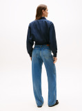 Blue Water Repellent Relaxed Short Bomber Jacket  Women