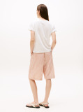 White Textured Crew Neck T-Shirt  Women