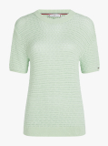 Green Pointelle Crochet Jumper  Women