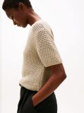 Beige Pointelle Crochet Jumper  Women