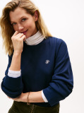 Blue TH Script Pique Sweatshirt  Women