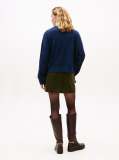 Blue TH Script Pique Sweatshirt  Women