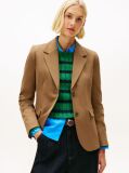 Brown Regular Fit Timeless Wool Blend Blazer  Women