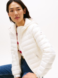 Beige Down Reg Hooded Jacket  Women