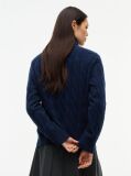 Blue Cable Knit Soft Wool Relaxed Jumper  Women