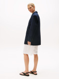 Blue Relaxed Single Breasted Longline Blazer  Women