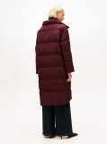 Red Crest Embroidery Down Puffer Coat  Women