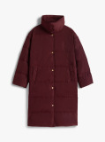 Red Crest Embroidery Down Puffer Coat  Women