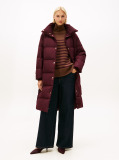 Red Crest Embroidery Down Puffer Coat  Women