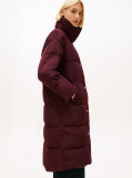 Red Crest Embroidery Down Puffer Coat  Women