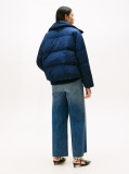 Blue Crest Embroidery Down Puffer Jacket  Women