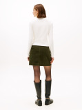 Beige Mock Neck Slim Long Sleeve Top  Women