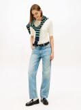 Beige Ribbed Slim Half Sleeve T-Shirt  Women